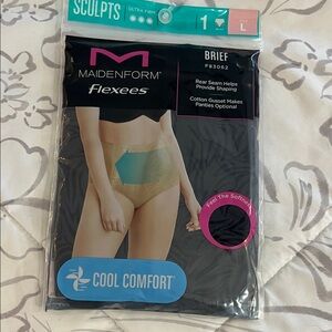 Maidenform Flexees Cool Comfort Black Briefs